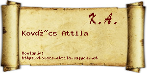 Kovács Attila névjegykártya
