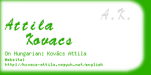 attila kovacs business card