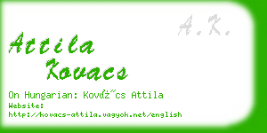 attila kovacs business card